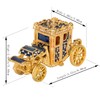 QIFU Vintage Mini Royal Carriage Style Enamel Trinket Box Hinged