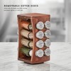 Kamenstein 16 Jar Hourglass Revolving Countertop Spice Rack with Spices
