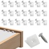 Doyime 100pcs Plastic Angle Brackets Angle Brackets Corner Brackets Shelf
