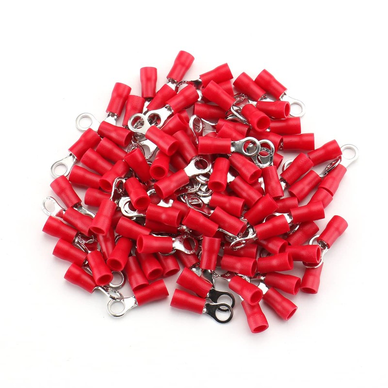 Baomain Ring Ground Insulated Wire Connector Electrical Crimp Terminal 18-22