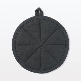 MUJI 12835837 Pot Holder That Can Be A Trivet, Dark Gray, Cotton Plain Weave