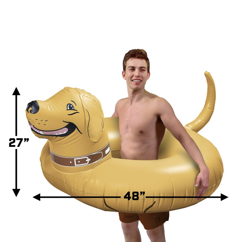 GoFloats Buddy the Dog Party Tube Inflatable Raft, Float in
