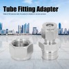 2pcs Compression Tube Fitting Adapter Stainless Steel Double Ferrule Joint