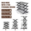 4-Tier Collapsible Cooling Rack – 16" x 10" Adjustable Stackable