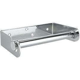 Romak 31419 Chrome Plated Steel Toilet Roll Holder, 166 mm Length x 77 mm Depth, Chrome