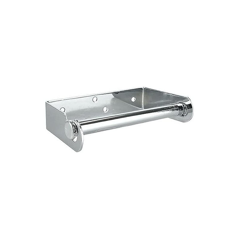 Romak 31419 Chrome Plated Steel Toilet Roll Holder, 166 mm