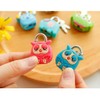 4pcs Mini Padlock Security Lock with Key Cute Cartoon Doll