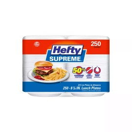 Hefty Supreme 8 7/8" Foam Plates, 250 ct.