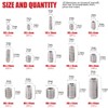 Hilitchi 295Pcs M3/4/5/6/8 304 Stainless Steel Set Screw Assortment with