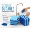 RSLIFE Blue Scrub Sponges Pack of 6 – Dual-Sided Kitchen