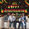 7X5FT Happy Juneteenth Banner Backdrop Pan African American 19th June