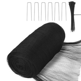 Bird Netting for Garden, 26 x 49FT Heavy Duty Anti Bird Netting Mesh with Ties and Landscape Staples for Vegetable, Fruit Trees & Other Plants, Lasting Against Birds Squirrels and Poultry, Black