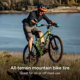 Schwinn Replacement Bike Tire, Mountain Bike, High Traction Tread, 26 x 1.95-Inch, Black with Carbon Steel Bead