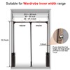 Pull Down Closet Rod for Hanging Clothes, Retractable Wardrobe Hanger