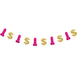 Cash Money Bachelorette Party Glitter Banner – Vegas and Casino Bachelorette Party Decorations, Favors and Supplies