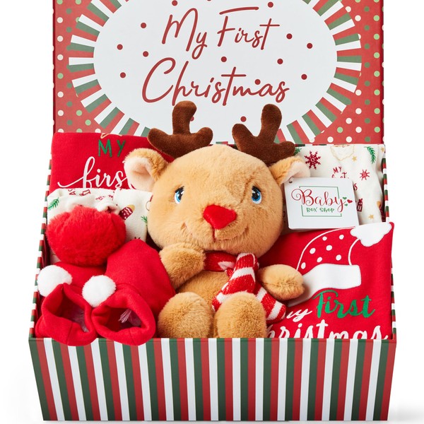 Baby's First Christmas - 1st Christmas Baby Hamper, My First Christmas Baby Boy and Girl - Babies First Christmas Hamper, New Mum Christmas Gifts Choice - Celebrating My First Christmas