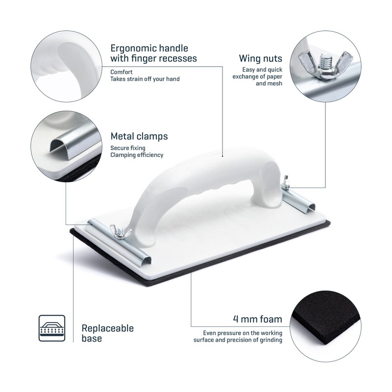 COMENSAL® Hand Sander Set 230 x 105 mm - Plaster