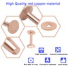 WUTA 100 Pcs Copper Rivets & Burrs, Leather Copper Rivet