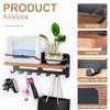 JiangLin Wooden Key Holder with Shelf, Decorative Key Holder, Wall