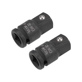 uxcell 2pcs 1/4" Drive (Female) x 3/8" (Male) Impact Socket Adapter for Use with Air Impact Wrenches, Breaker Bars, Ratchets, CR-MO Steel