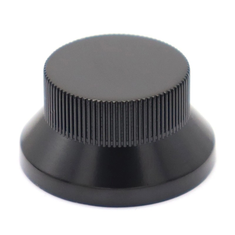 arm 4x Black Metal Solid Guitar Knobs Flat Top Hat
