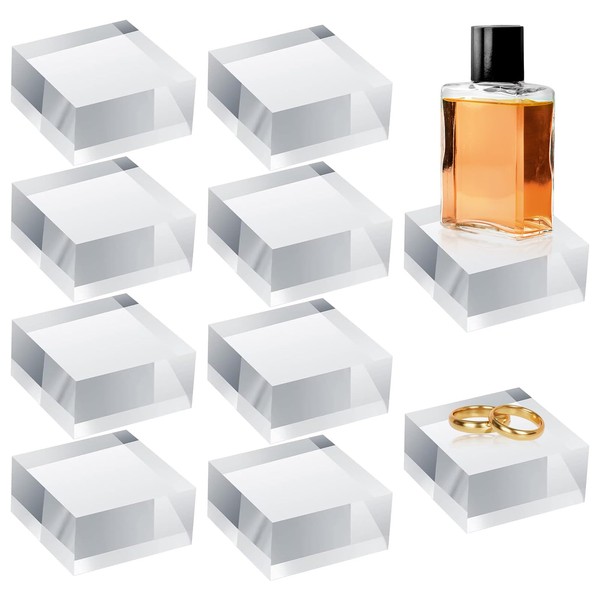 10PCS Clear Polished Acrylic Cube - Rectangular Photo Props Acrylic