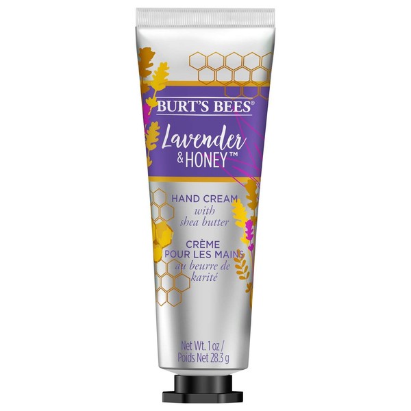 Burt's Bees Hand Cream with Shea Butter, Lavender & Honey - 1 Ounce Tube (Pack of 4)