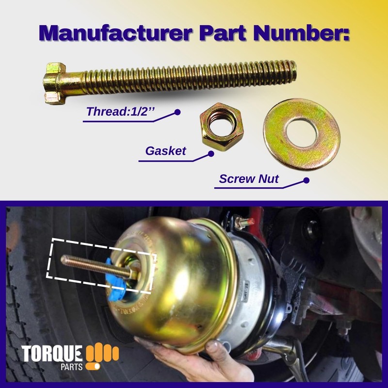 TORQUE 10 Pack Brake Cage Bolt Assembly for Semi Truck