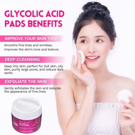 ANAiRUi Glycolic Acid Pads 35%, Resurfacing AHA Facial Pads with Vitamins B5, C & E, Witch Hazel & Calendula, Exfoliating Face Pads for Dark Spots, Acne, and Reduces Fine Lines & Wrinkles, 80 Pads