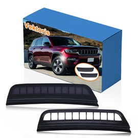 Vektoris LH+RH LED Side Marker Light Smoked Lens for 2021-2025 Jeep Grand Cherokee Fender Side Indicator Lamp White DRL,Replaces OE# 68378432AB, 68378433AB, CH2550138, CH2551138 (B Style)