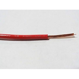 (RED 1000 FT ON A REEL) 18 GAUGE WIRE PRIMARY AWG STRANDED COPPER POWER REMOTE MTW