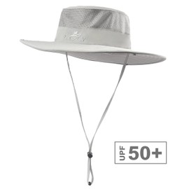 Fishing Hat,Sun Cap with UPF 50+ Sun Protection and Neck Flap,for Man and Women Light Grey