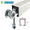 Skelang 2-Pack Box Rail Hnager, Double Wheel Rail Hanging Trolley,