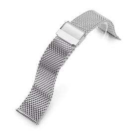 Milanese Watch Strap Quick Release 20mm Pointed Style Polished, stainlesssteel, Retro