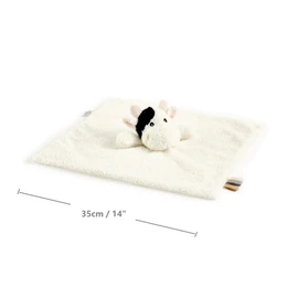 CREVENT Cozy Plush Baby Security Blanket, Loveys for Baby Girls and Boys, Birthday (Cow)