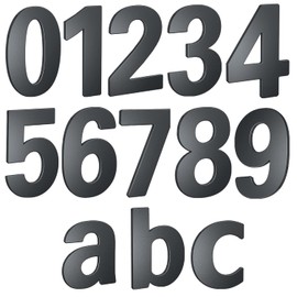 BASI House numbers made of steel in anthracite, numbers 0-9, letters a - c, including mounting material, number 3