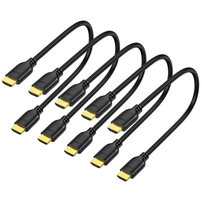 1FT Short HDMI Cable 5-Pack, Ultra HD 4K HDMI 2.0,