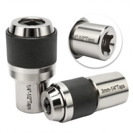 2pcs Tap Socket Set, Extraction Tool With Adjustable Jaws, #6-1/2" and 1/4"-1/2" Taps, Suitable for Reamers, Screw Extractors