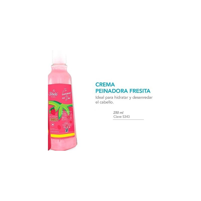 Crema Peinadora De Fresa Con Sábila Y Mantequilla de Castañas
