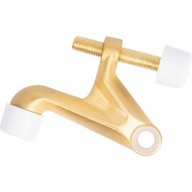 Stone Harbor Hardware Heavy-Duty Hinge Pin Door Stop with Colored Tips, Satin Brass