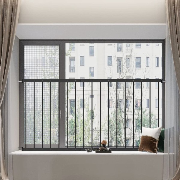 WAOWAO Black Window Safety Guards for Children Kids Child Toddler
