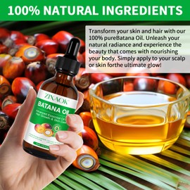 ZIXAOK Batana Oil - Organic Cold-Pressed Hair Treatment for Growth, Eyelashes, Eyebrows, Skin & Nails