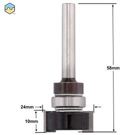 Sandy Beach Intumescent Router Bit - Intumescent Strip Recessing 1/4 Shank Router Drill Bit Cutter - 10mm x 24mm