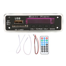 DC12V Bluetooth 5.0 Decoding Board Support SD Card USB FM AUX Bluetooth Recording Call Back MP3 Decoding Board Module Black
