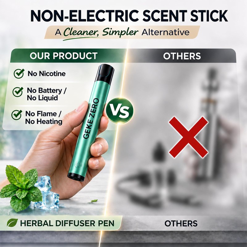 Herbal Diffuser Pen 2 Pack, Mint Non-Electric Personal Aroma Stick