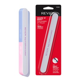 Revlon Shape-N-Buff, Tampón de uñas, Mixto (Grueso y Fino), Blanco