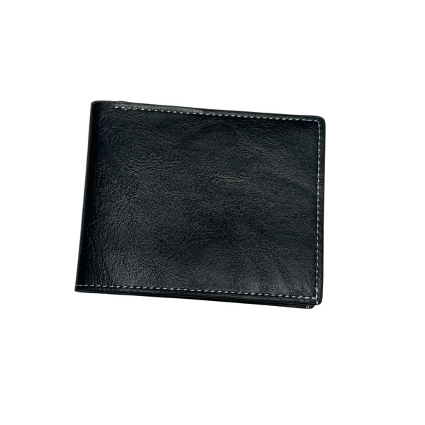 RFID Blocking Leather Wallet for Men - Slim Bifold Credit