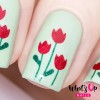 Whats Up Nails Tulips Stencils for Nails, Nail Stickers, Nail