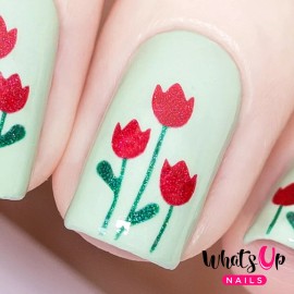 Whats Up Nails Tulips Stencils for Nails, Nail Stickers, Nail Art, Nail Vinyls