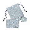 Kinagani Shimaenaga Pouch, Drawstring Set, Cute, Gift, Present, Makeup, Small